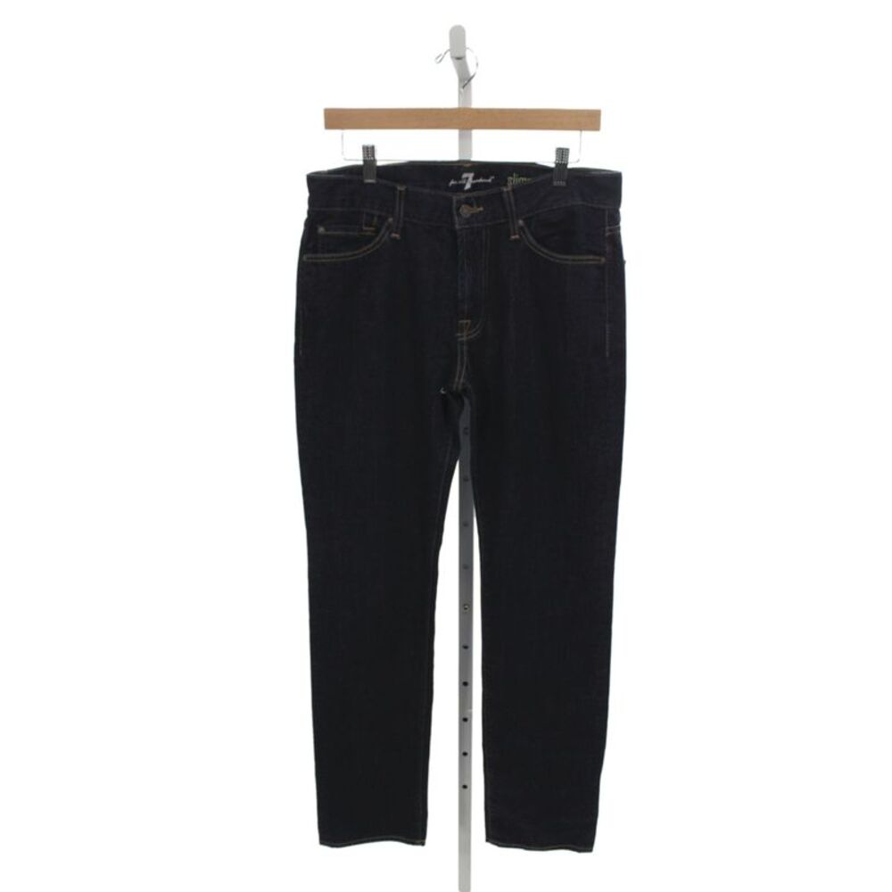 7 For All Mankind Mens Straight Blue Cotton Jeans Size 32